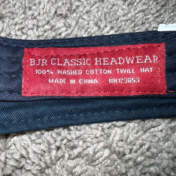 BJR Classic Navy Blue Hilton Head Travel Golf Sun Sports Adjustable Visor Hat - Picture 6 of 6